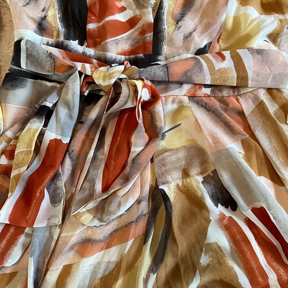 Fashion Nova Stay Beautiful Flowy Romper - Rust/combo - Picture 5 of 7